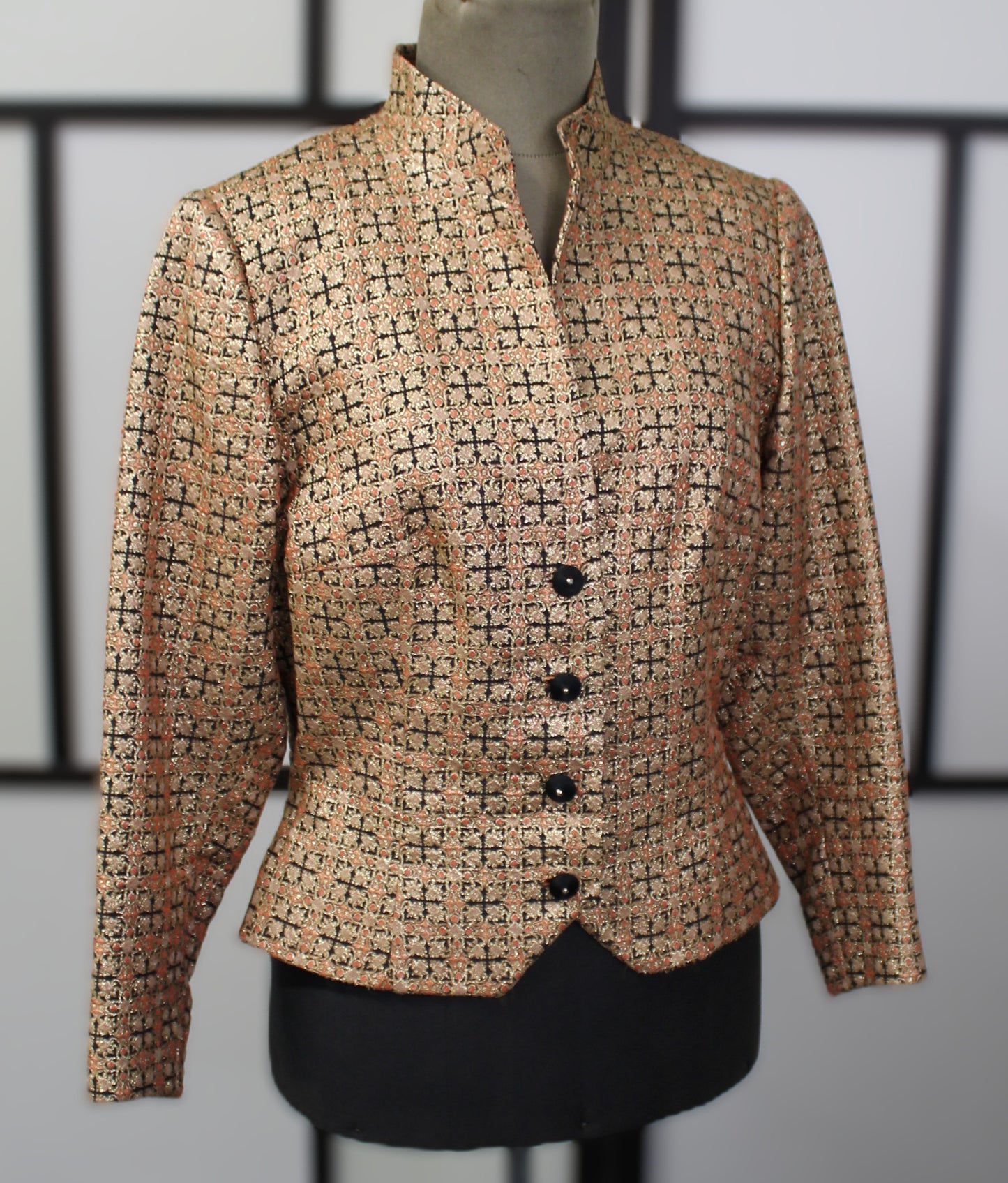 Gold Brocade Blazer - Vintage