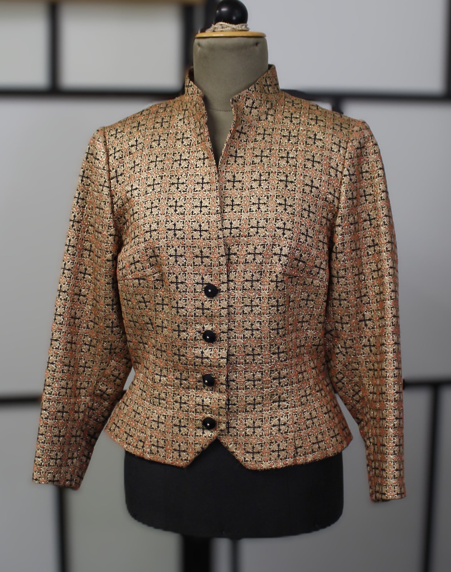 Gold Brocade Blazer - Vintage