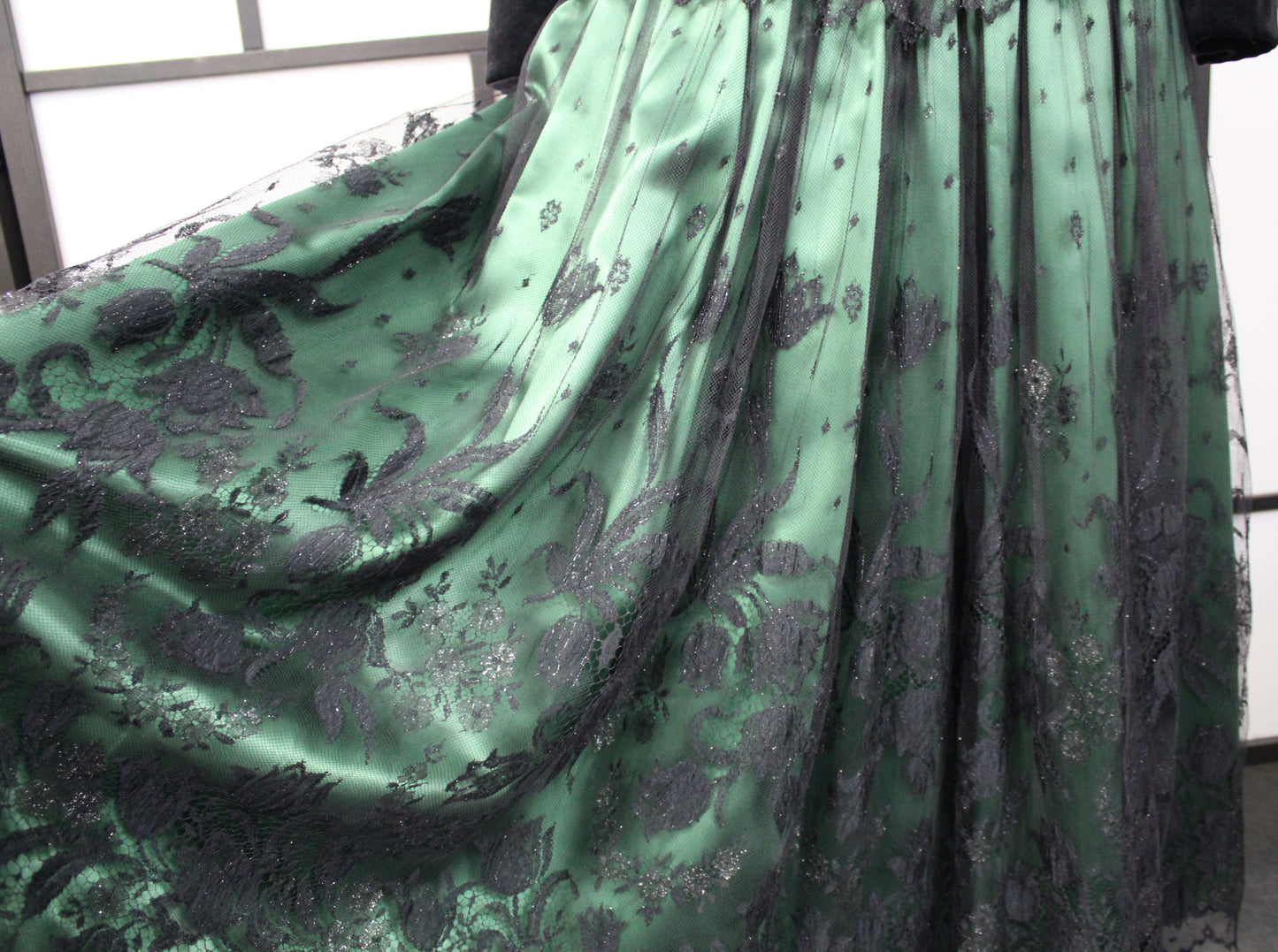 Velvet and Silk Evening Dress - Vintage