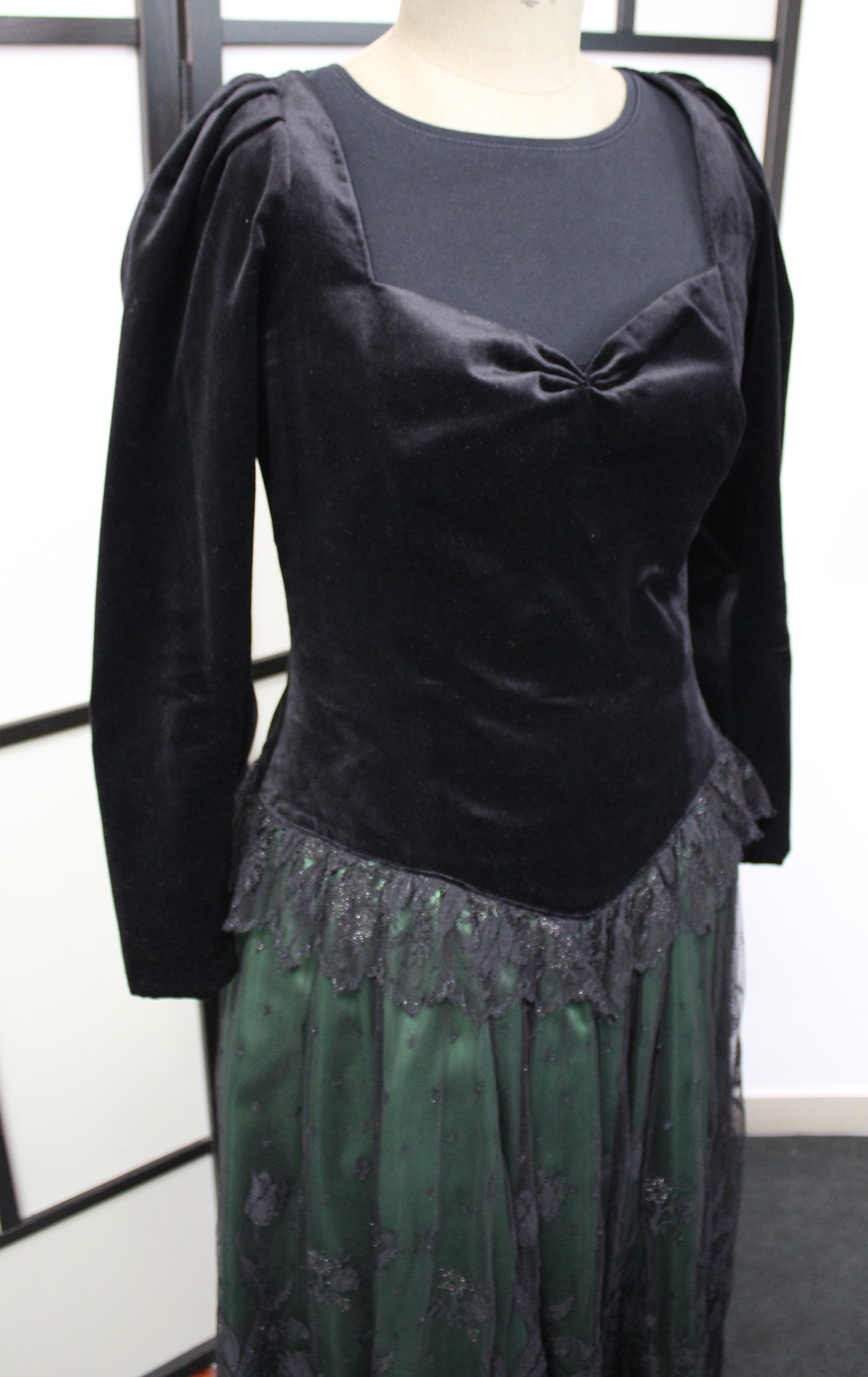 Velvet and Silk Evening Dress - Vintage