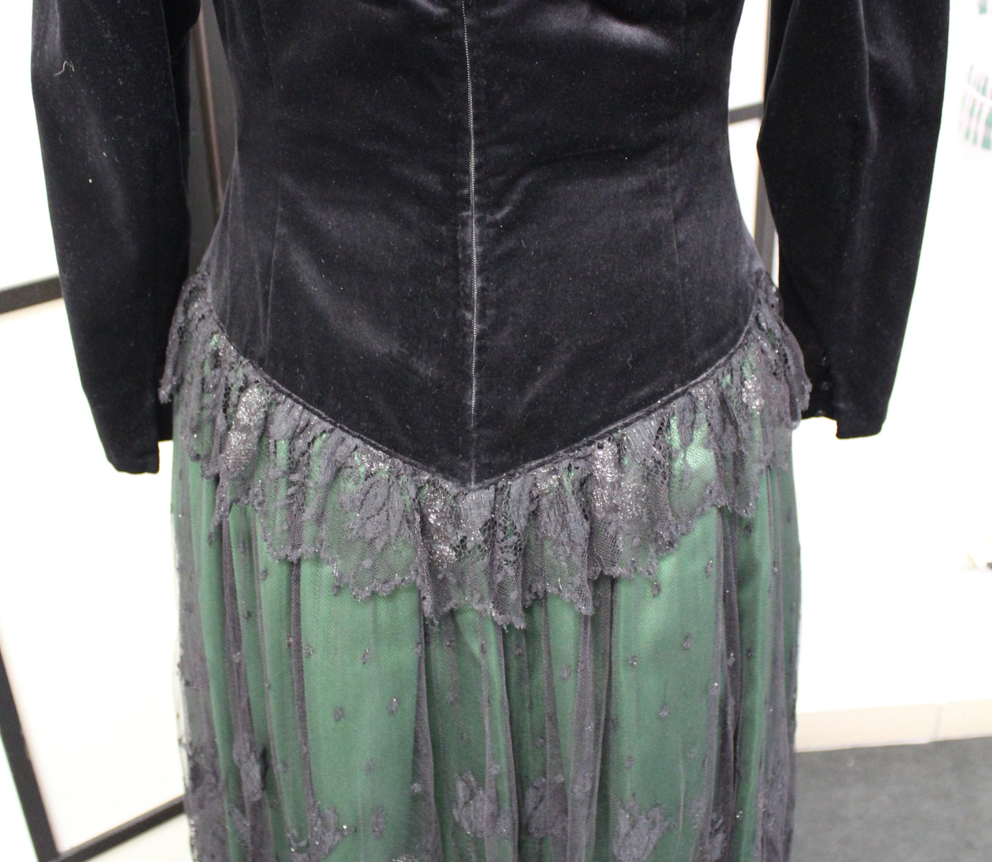 Velvet and Silk Evening Dress - Vintage