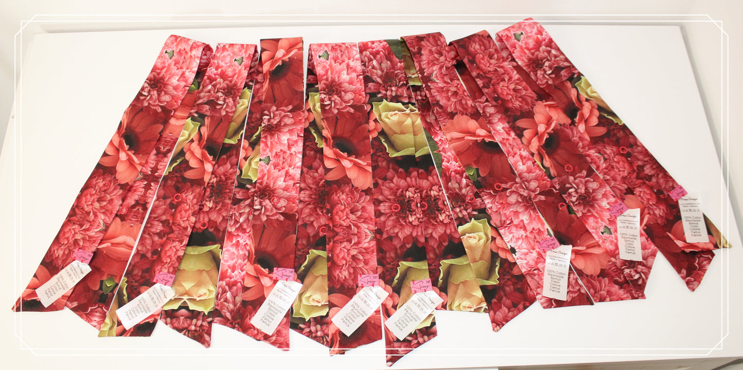 Cotton-sateen skinny scarf