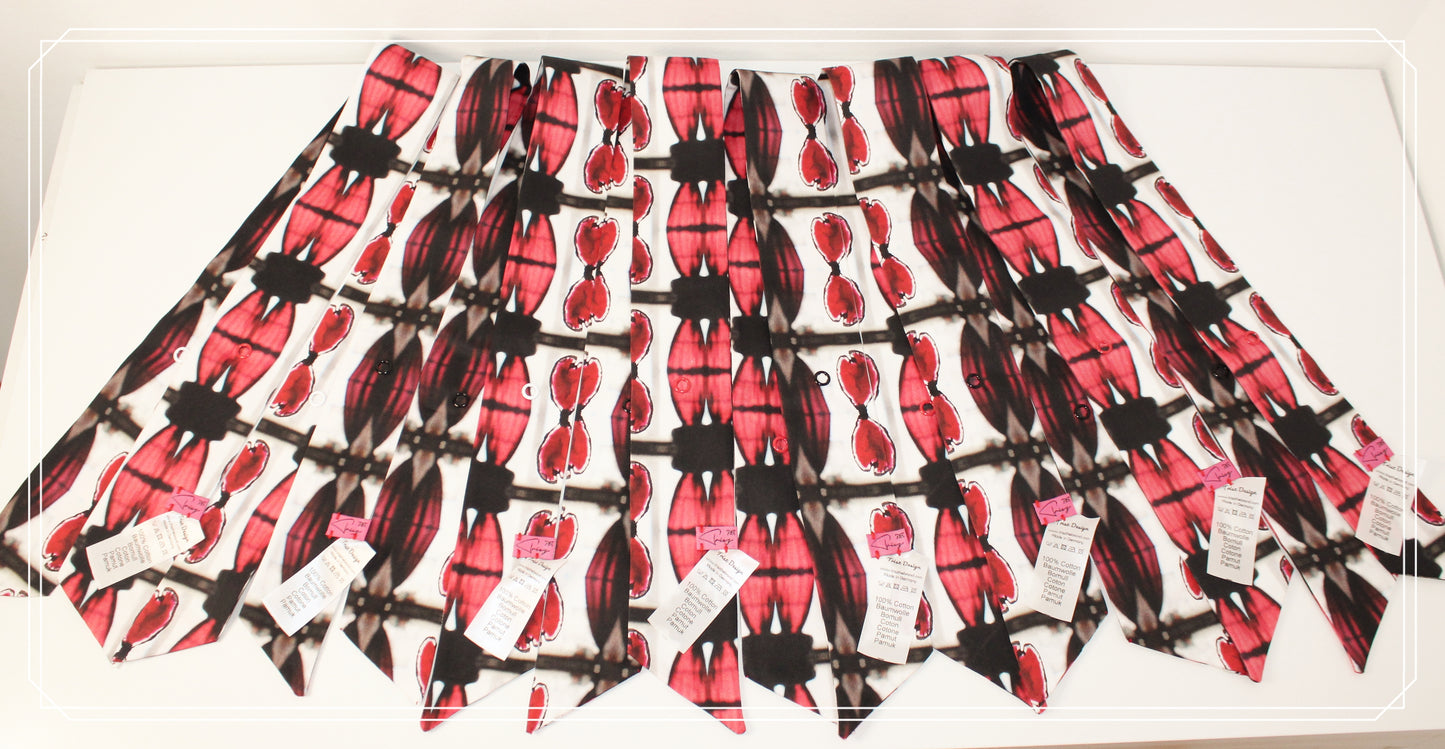 Cotton-sateen skinny scarf