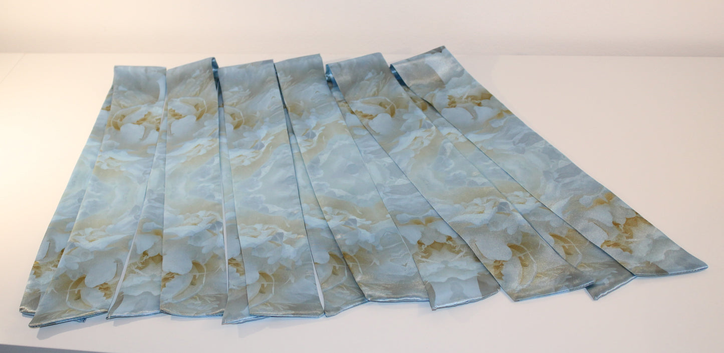 Set: Skinny satin scarf & accessory