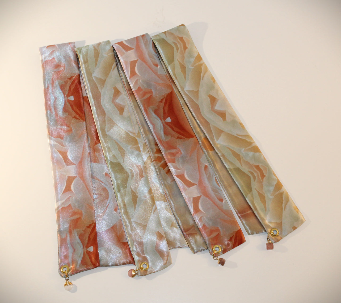 Set: Skinny satin scarf & accessory