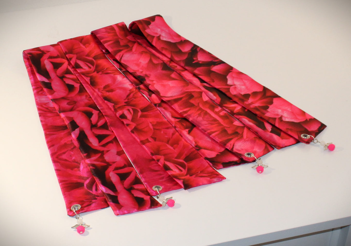 Set: Skinny satin scarf & accessory